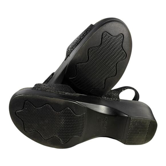 Dansko Leather Sandal Wedge Black Women’s Size 39 Comfortable Adjustable Straps - Picture 8 of 8